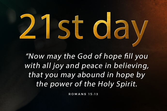 The Holy Spirit gives us peace, hope, and happiness  Universal C