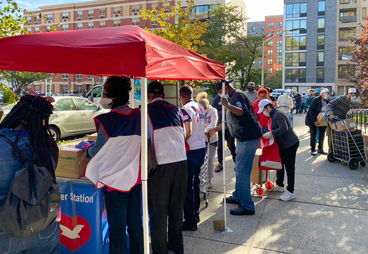 Unisocial distribution in Harlem, NYC on October 15th 2020