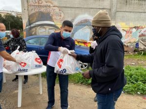 Se distribuyeron más se 250 bolsas de comida en varias regiones portuguesas