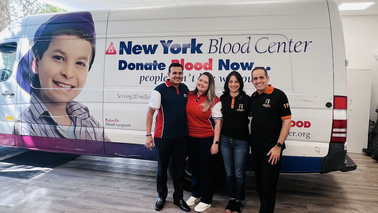 Campanha de doação de sangue em Newark, NJ